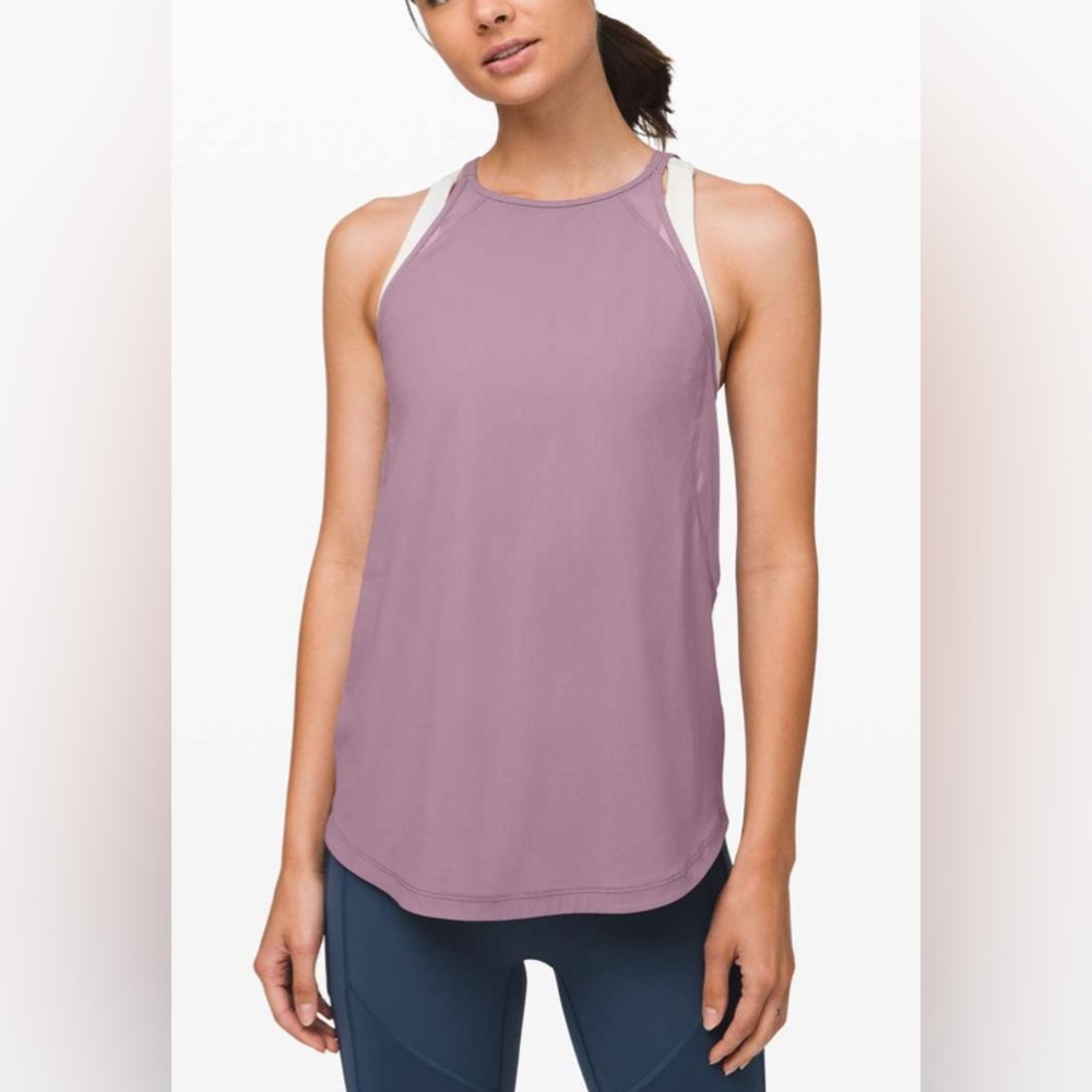 Lululemon Purple Tank Top Run Off Route Frosted Mulberry 4 - Picture 2 of 10